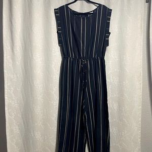 Navy and khaki jumpsuit